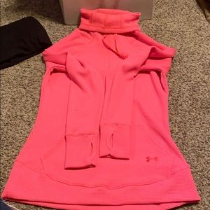 Under armour semi fitted pink sweater